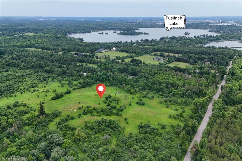 Expansive green landscape with a mix of open fields and dense tree cover