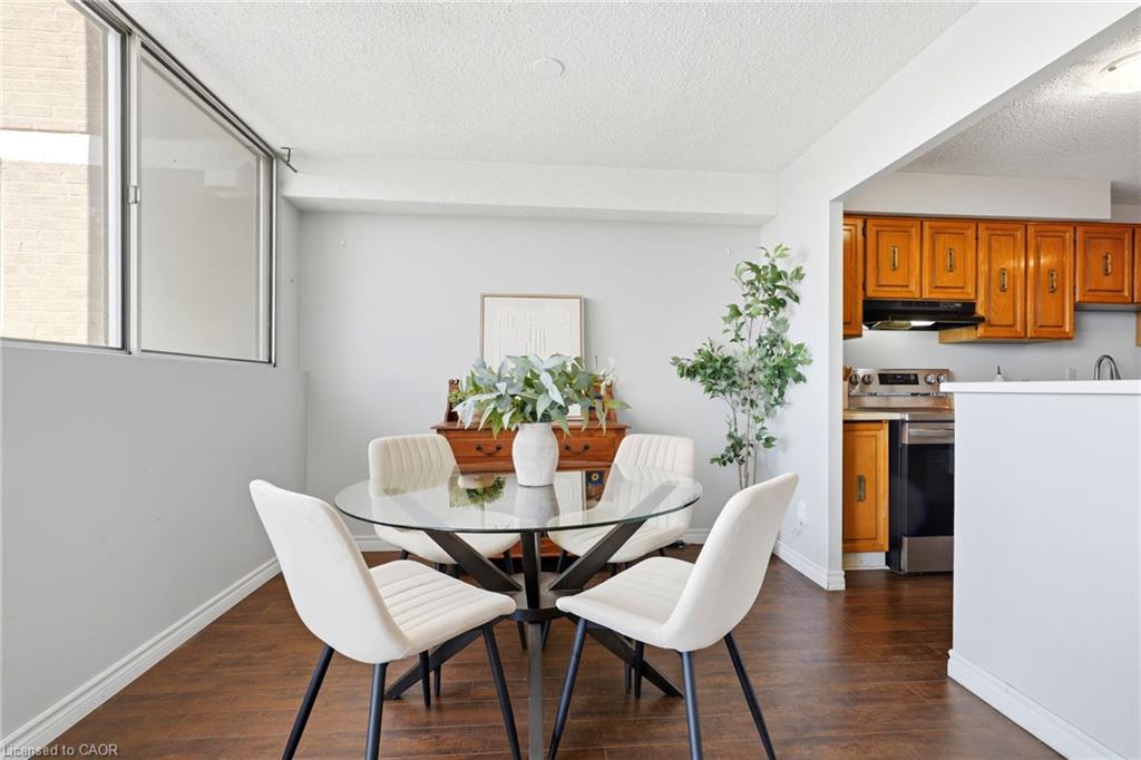 Wood-finish flooring throughout
