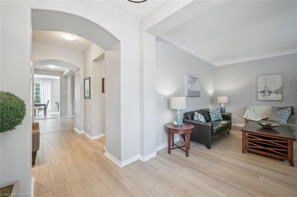 Hallway with arched walkways