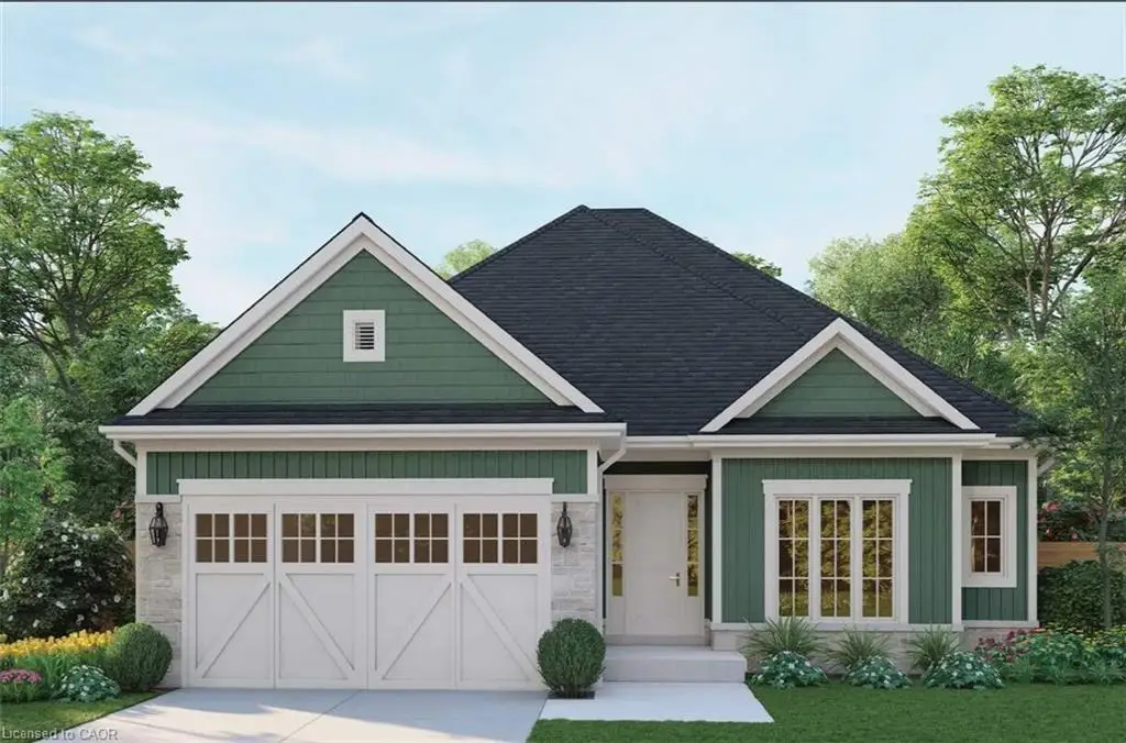 Craftsman-style exterior with green siding and white trim