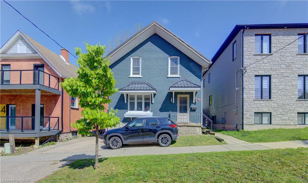 Two-story exterior with a gabled roofline