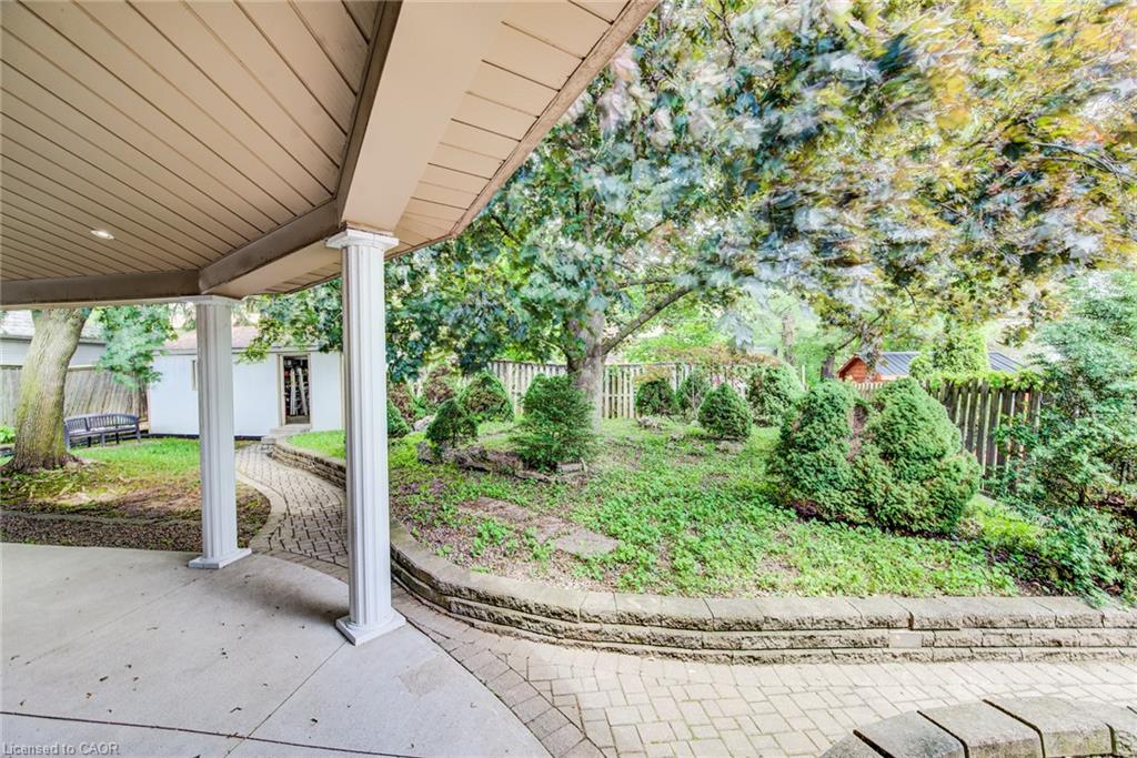 Covered patio with integrated lighting