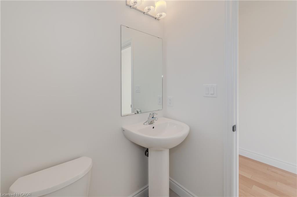 Main floor powder room with window