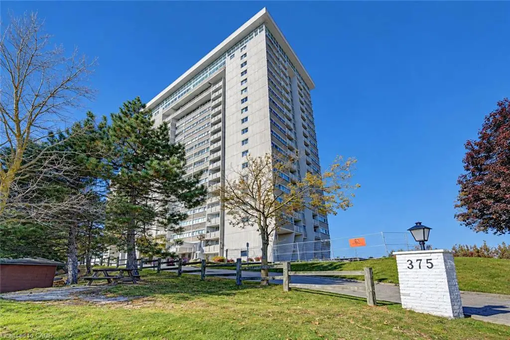 High-rise residential exterior featuring a multi-story concrete facade, expansive balconies, and manicured grounds with mature trees and post-and-rail fencing