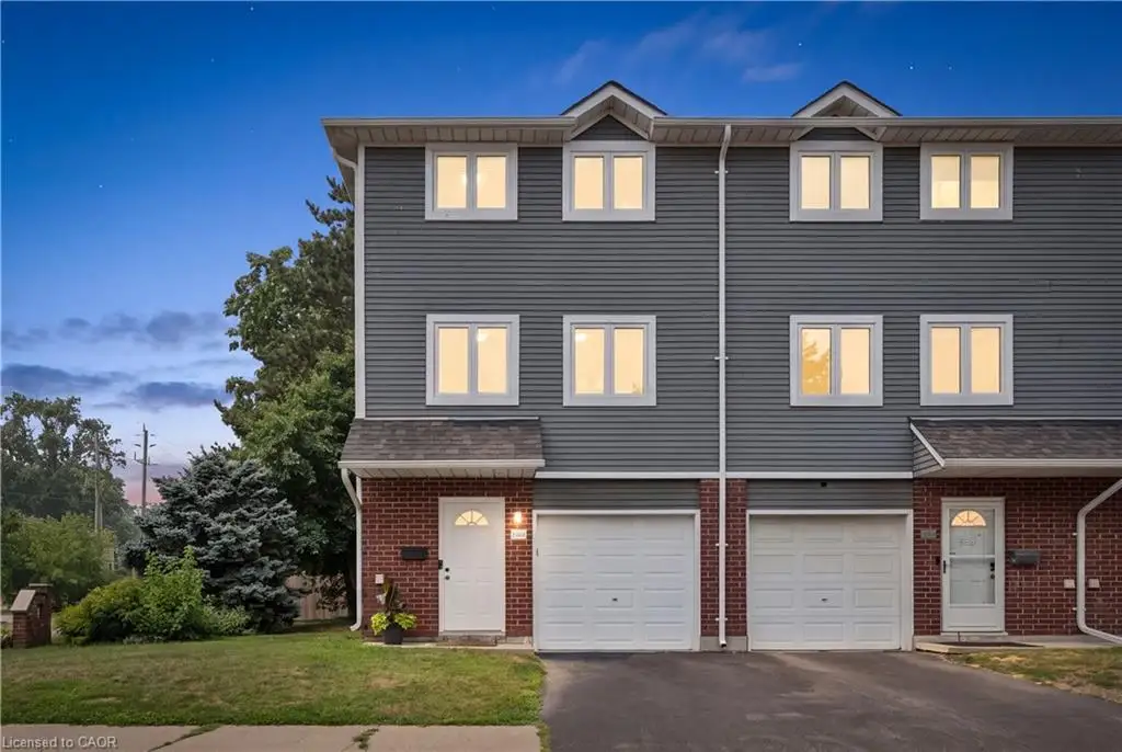 Brick and siding exterior with gabled roof lines