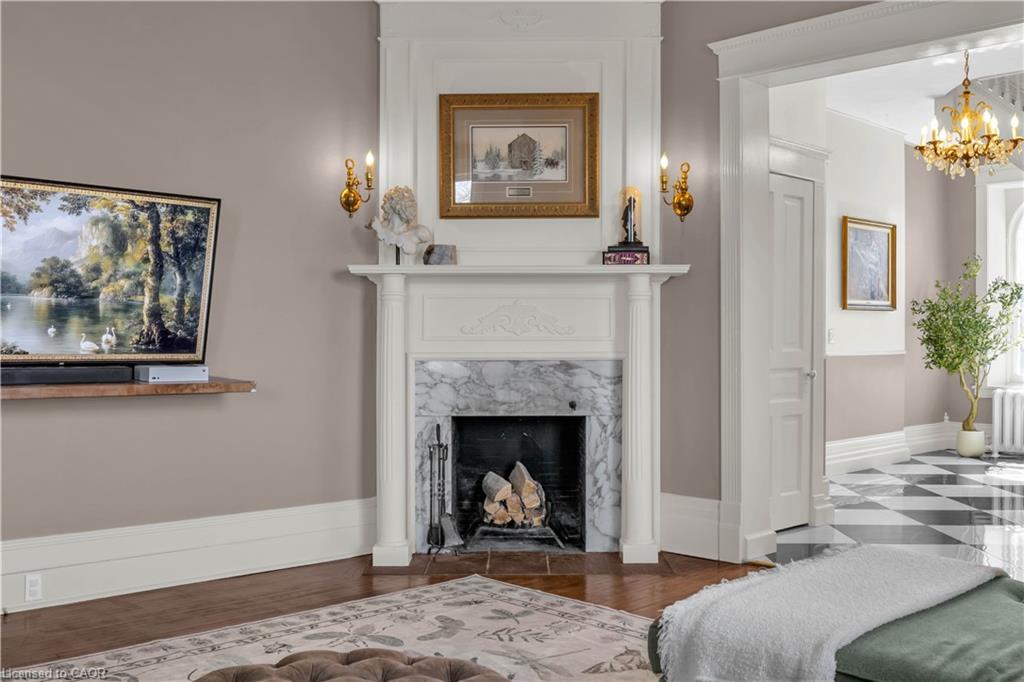 Wood Burning Fireplace in Living Room