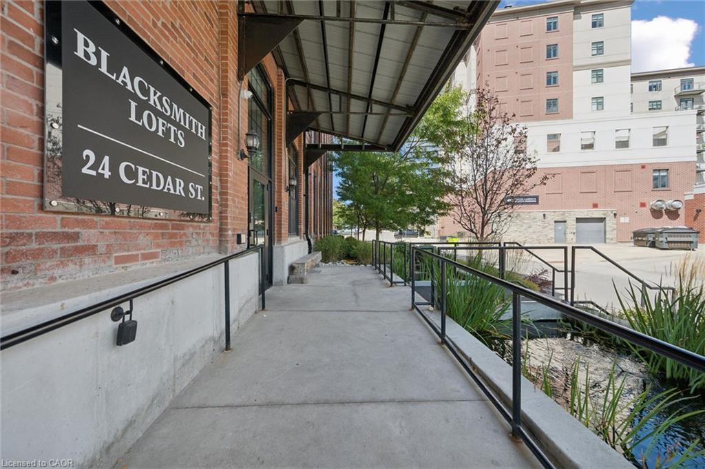 Brick exterior building with prominent signage