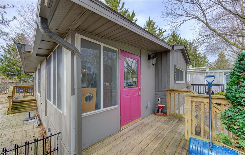 View of wooden deck