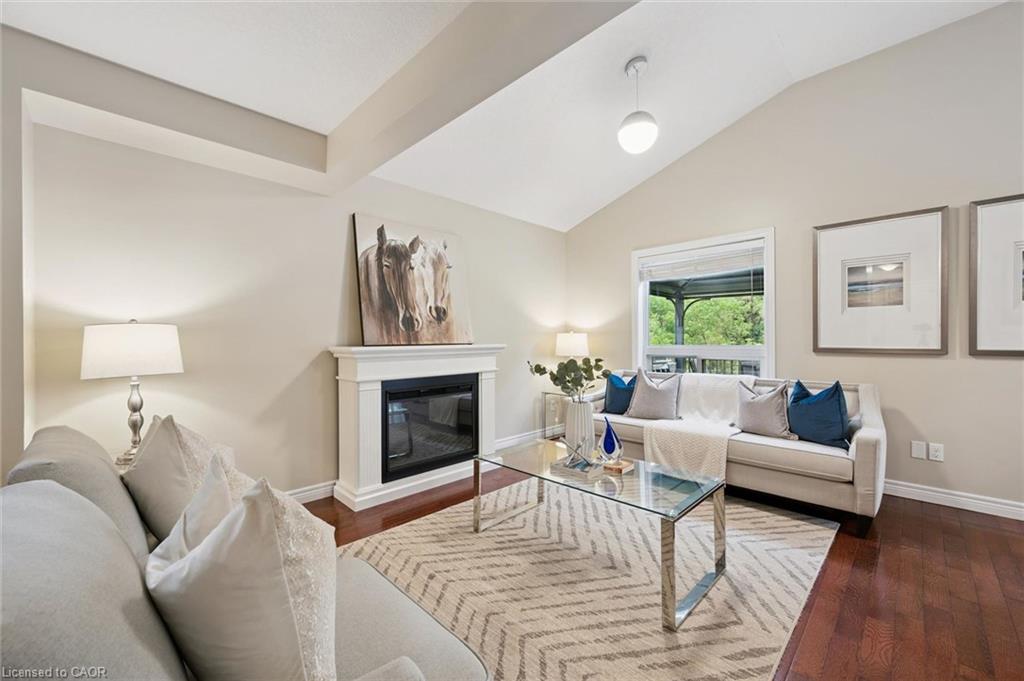 A vaulted ceiling makes the space feel bigger