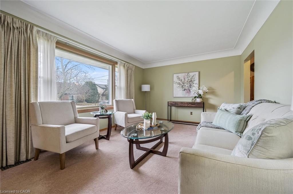 Living area featuring carpet floors
