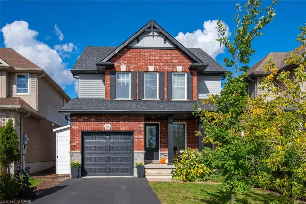 Brick and siding exterior with a gabled roof
