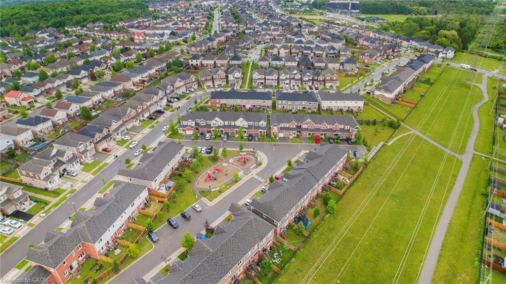 Expansive residential neighborhood featuring numerous detached and attached homes