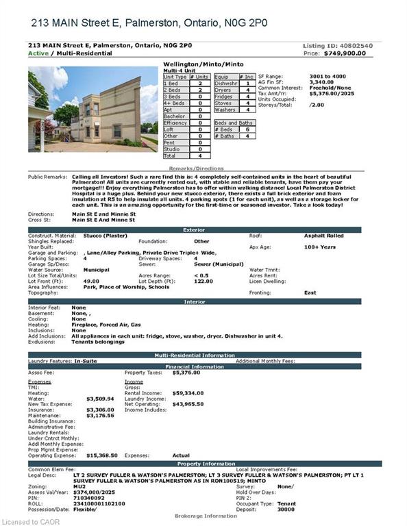 213 Main Street, Palmerston ON N0G 2P0