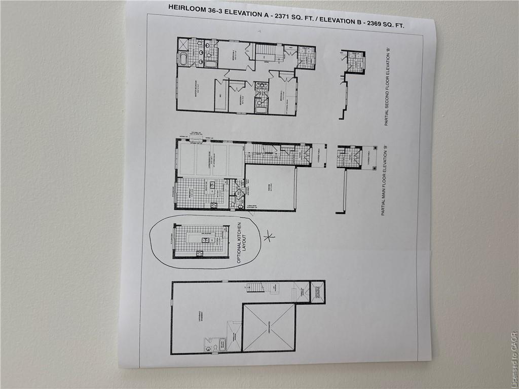 Floor plan 2,371 sq ft.includes the Optional Kitchen Layout