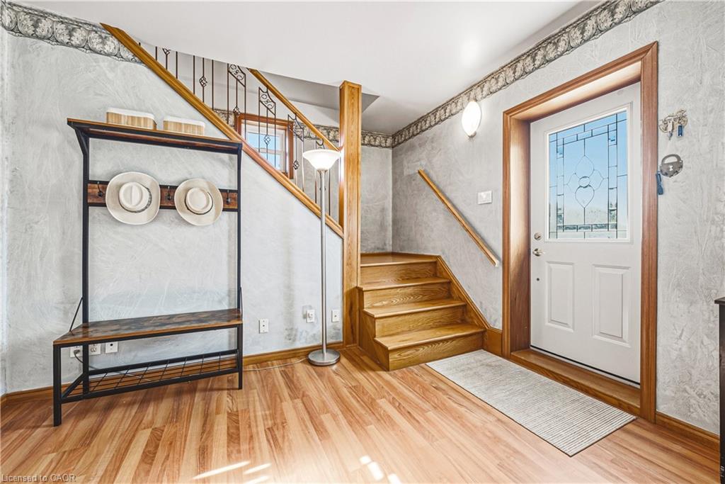 Wood-finish flooring throughout